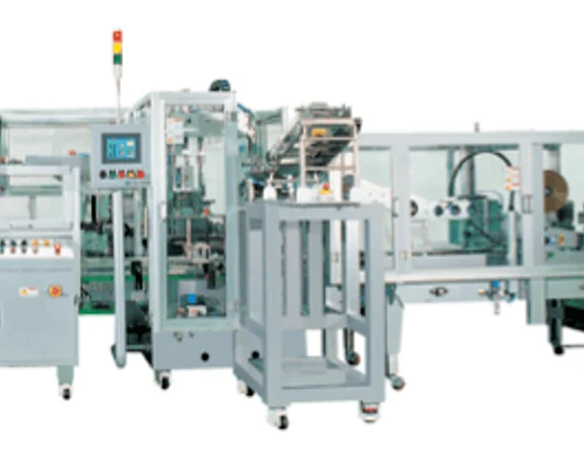 Система упаковочной линии для формирования коробок и загрузки бутылок